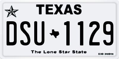 TX license plate DSU1129