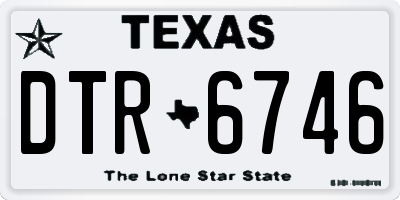 TX license plate DTR6746