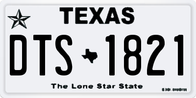 TX license plate DTS1821