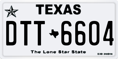 TX license plate DTT6604