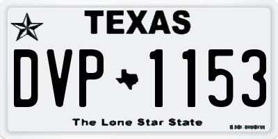 TX license plate DVP1153