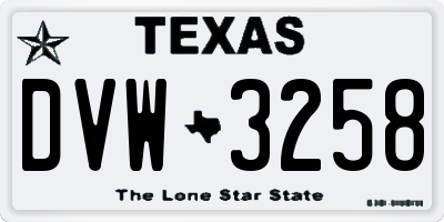 TX license plate DVW3258