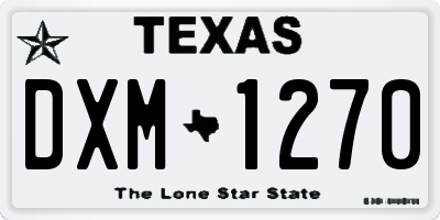 TX license plate DXM1270