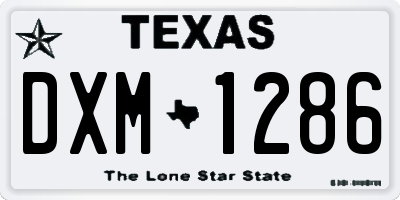 TX license plate DXM1286