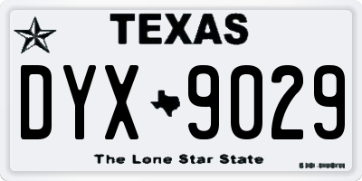 TX license plate DYX9029