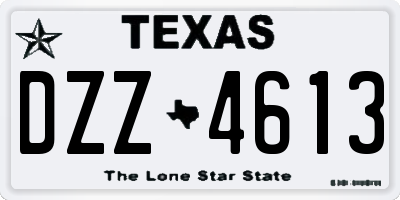 TX license plate DZZ4613