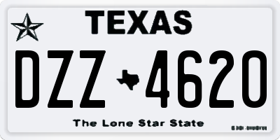 TX license plate DZZ4620