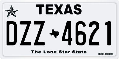 TX license plate DZZ4621