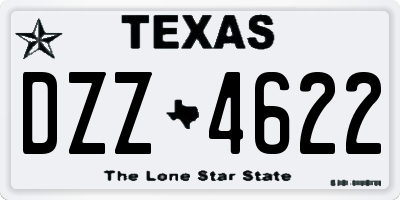 TX license plate DZZ4622