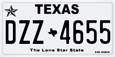 TX license plate DZZ4655