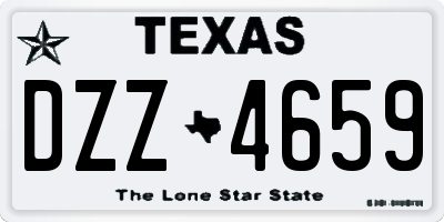 TX license plate DZZ4659