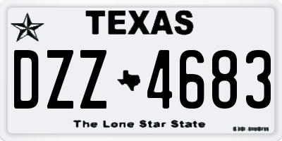 TX license plate DZZ4683