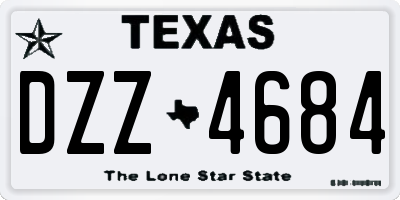 TX license plate DZZ4684