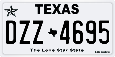 TX license plate DZZ4695