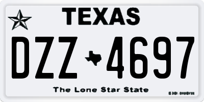 TX license plate DZZ4697