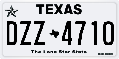 TX license plate DZZ4710