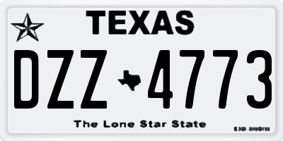 TX license plate DZZ4773