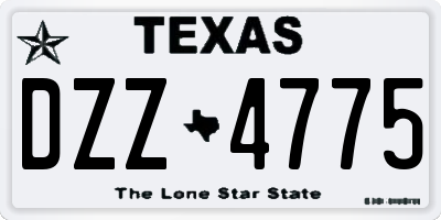 TX license plate DZZ4775