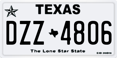 TX license plate DZZ4806