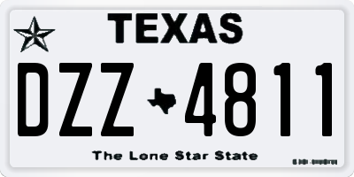 TX license plate DZZ4811
