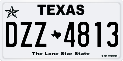 TX license plate DZZ4813