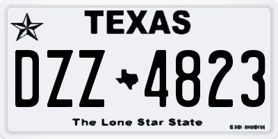 TX license plate DZZ4823