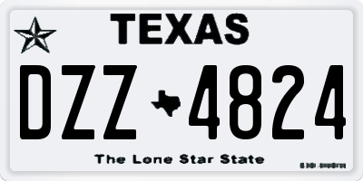 TX license plate DZZ4824
