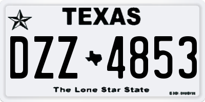 TX license plate DZZ4853