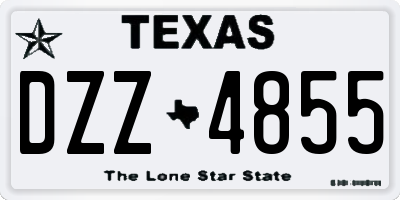 TX license plate DZZ4855