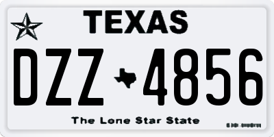 TX license plate DZZ4856