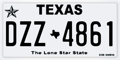 TX license plate DZZ4861