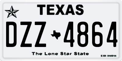 TX license plate DZZ4864