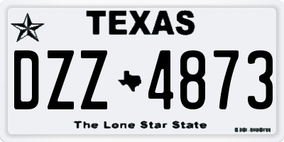 TX license plate DZZ4873