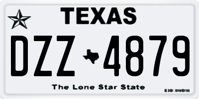 TX license plate DZZ4879