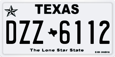 TX license plate DZZ6112