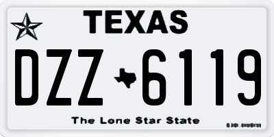 TX license plate DZZ6119