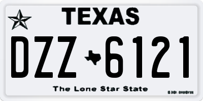 TX license plate DZZ6121