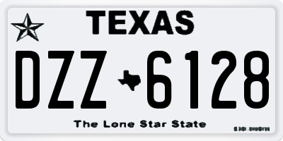 TX license plate DZZ6128