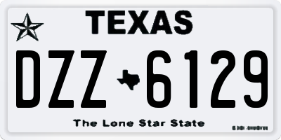 TX license plate DZZ6129