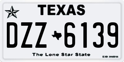 TX license plate DZZ6139