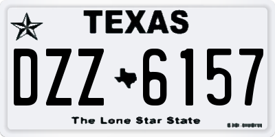 TX license plate DZZ6157