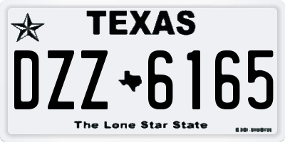 TX license plate DZZ6165