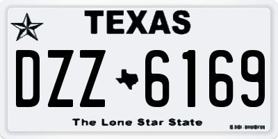 TX license plate DZZ6169