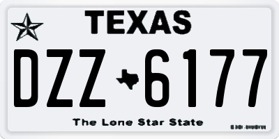 TX license plate DZZ6177