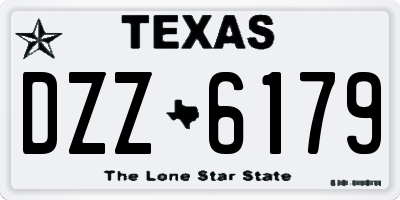 TX license plate DZZ6179