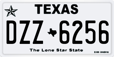 TX license plate DZZ6256
