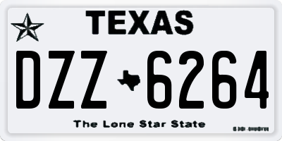 TX license plate DZZ6264
