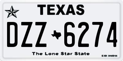 TX license plate DZZ6274