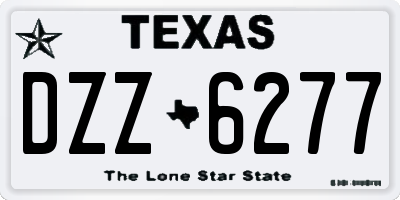 TX license plate DZZ6277
