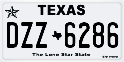 TX license plate DZZ6286
